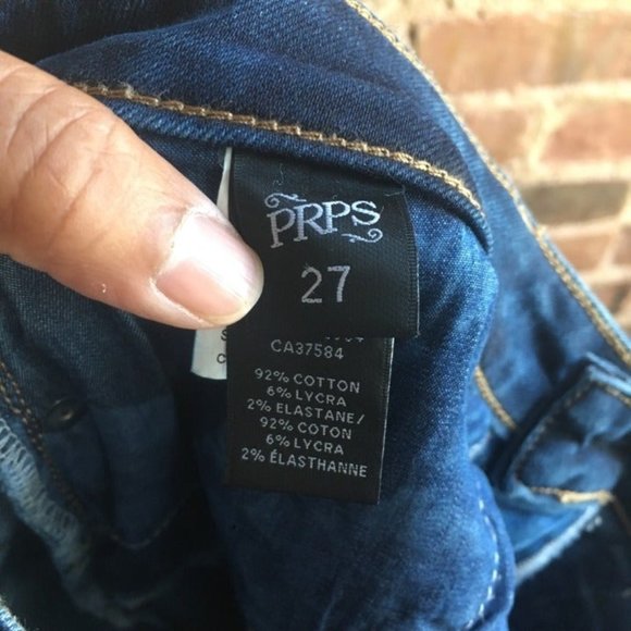 NEW PRPS Camaro Mid Rise Skinny Two Tone Size 27 Jeans - Picture 8 of 10